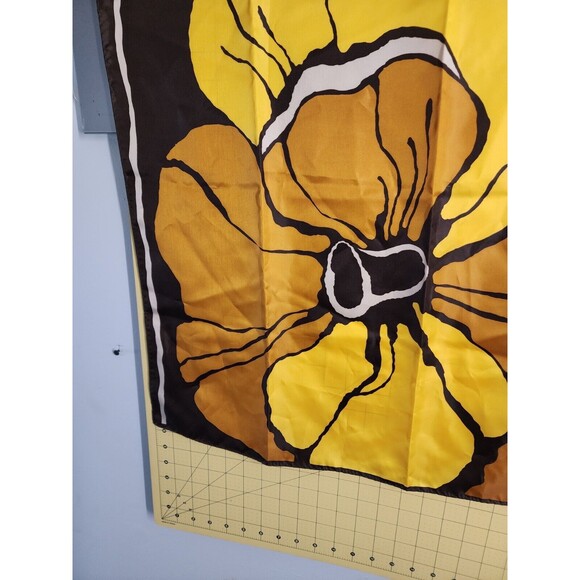 Vintage Retro Brown Yellow Totes Rain Scarf Water Repellent 27' x 27" - Picture 6 of 10